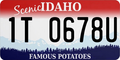 ID license plate 1T0678U