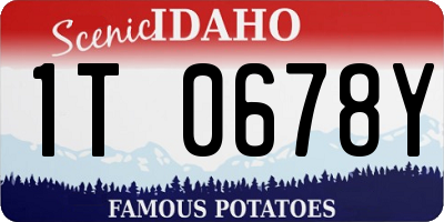ID license plate 1T0678Y