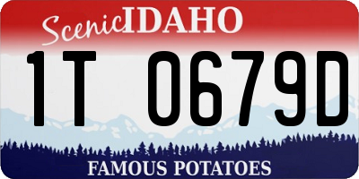 ID license plate 1T0679D