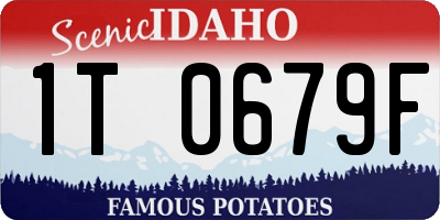 ID license plate 1T0679F