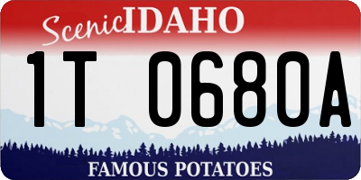 ID license plate 1T0680A
