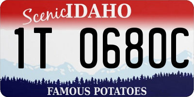 ID license plate 1T0680C