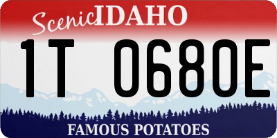 ID license plate 1T0680E