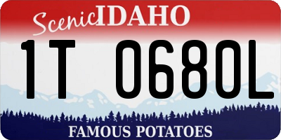 ID license plate 1T0680L