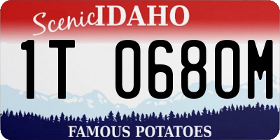 ID license plate 1T0680M