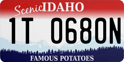 ID license plate 1T0680N