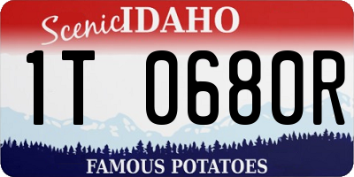 ID license plate 1T0680R