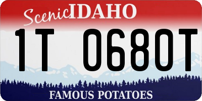 ID license plate 1T0680T
