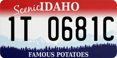 ID license plate 1T0681C