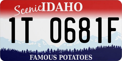 ID license plate 1T0681F