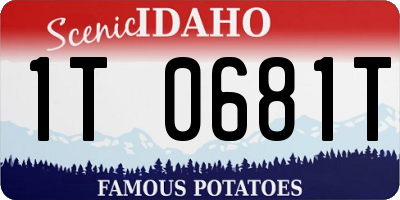 ID license plate 1T0681T