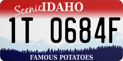 ID license plate 1T0684F