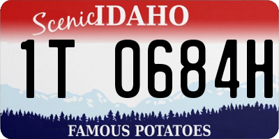 ID license plate 1T0684H