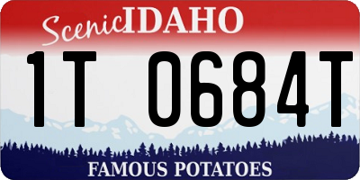 ID license plate 1T0684T