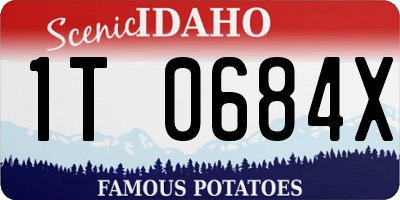 ID license plate 1T0684X