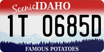 ID license plate 1T0685D