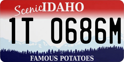 ID license plate 1T0686M
