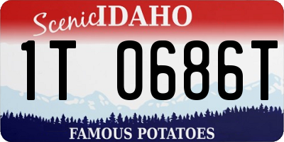 ID license plate 1T0686T