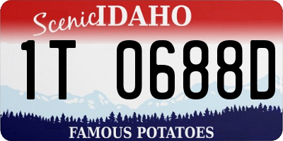 ID license plate 1T0688D