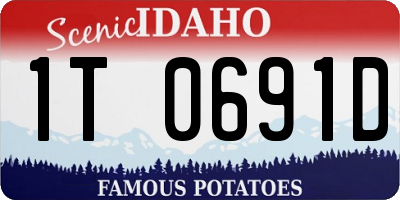ID license plate 1T0691D