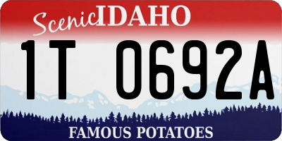 ID license plate 1T0692A
