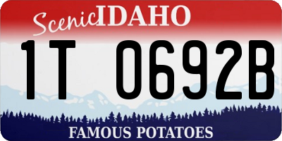 ID license plate 1T0692B