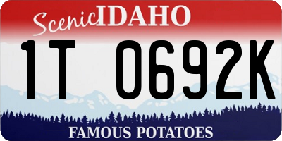 ID license plate 1T0692K