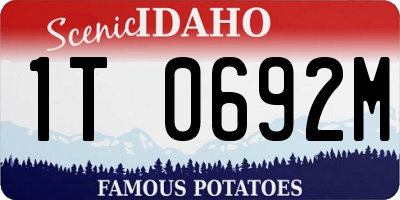 ID license plate 1T0692M