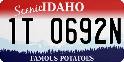 ID license plate 1T0692N