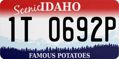 ID license plate 1T0692P