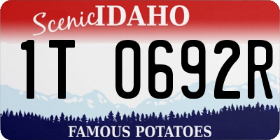 ID license plate 1T0692R
