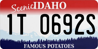 ID license plate 1T0692S