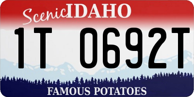 ID license plate 1T0692T
