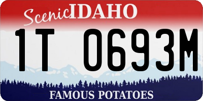 ID license plate 1T0693M