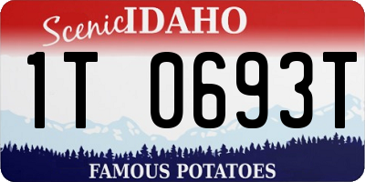 ID license plate 1T0693T