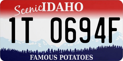 ID license plate 1T0694F
