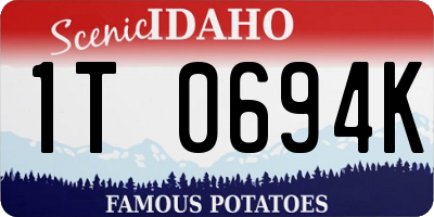ID license plate 1T0694K
