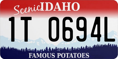ID license plate 1T0694L