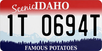 ID license plate 1T0694T