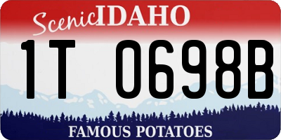 ID license plate 1T0698B
