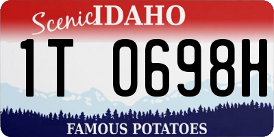 ID license plate 1T0698H