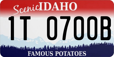 ID license plate 1T0700B