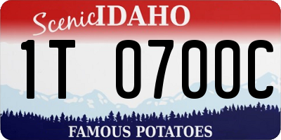 ID license plate 1T0700C