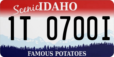 ID license plate 1T0700I