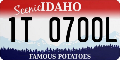 ID license plate 1T0700L