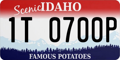 ID license plate 1T0700P
