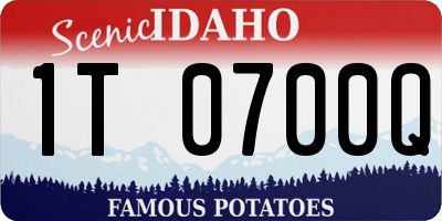 ID license plate 1T0700Q