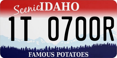 ID license plate 1T0700R