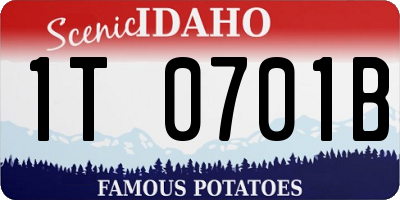 ID license plate 1T0701B