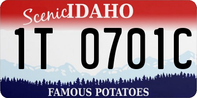 ID license plate 1T0701C